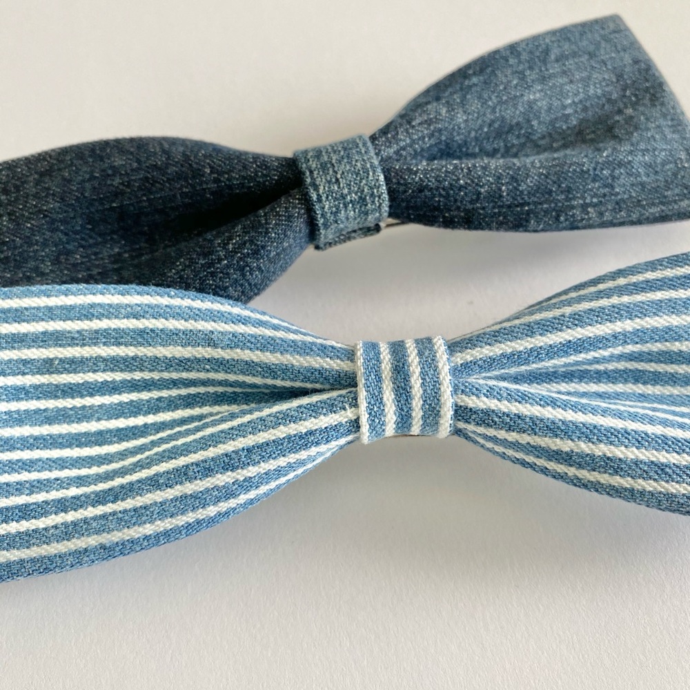 Stylish Denim Hairbows - Picture 3 of 6